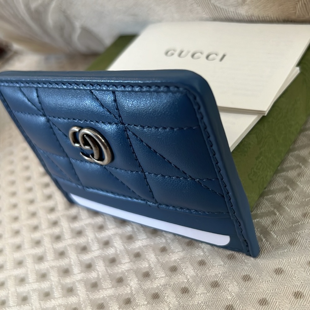 Gucci Card Case Blue 443127 : 496334 - Made in Italy - Picture 5 of 8